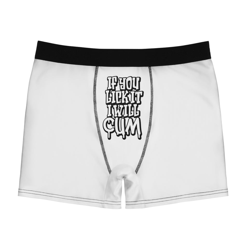 Funny Men's Boxer Briefs - If You Like It I Will Cum with Pineapple Design