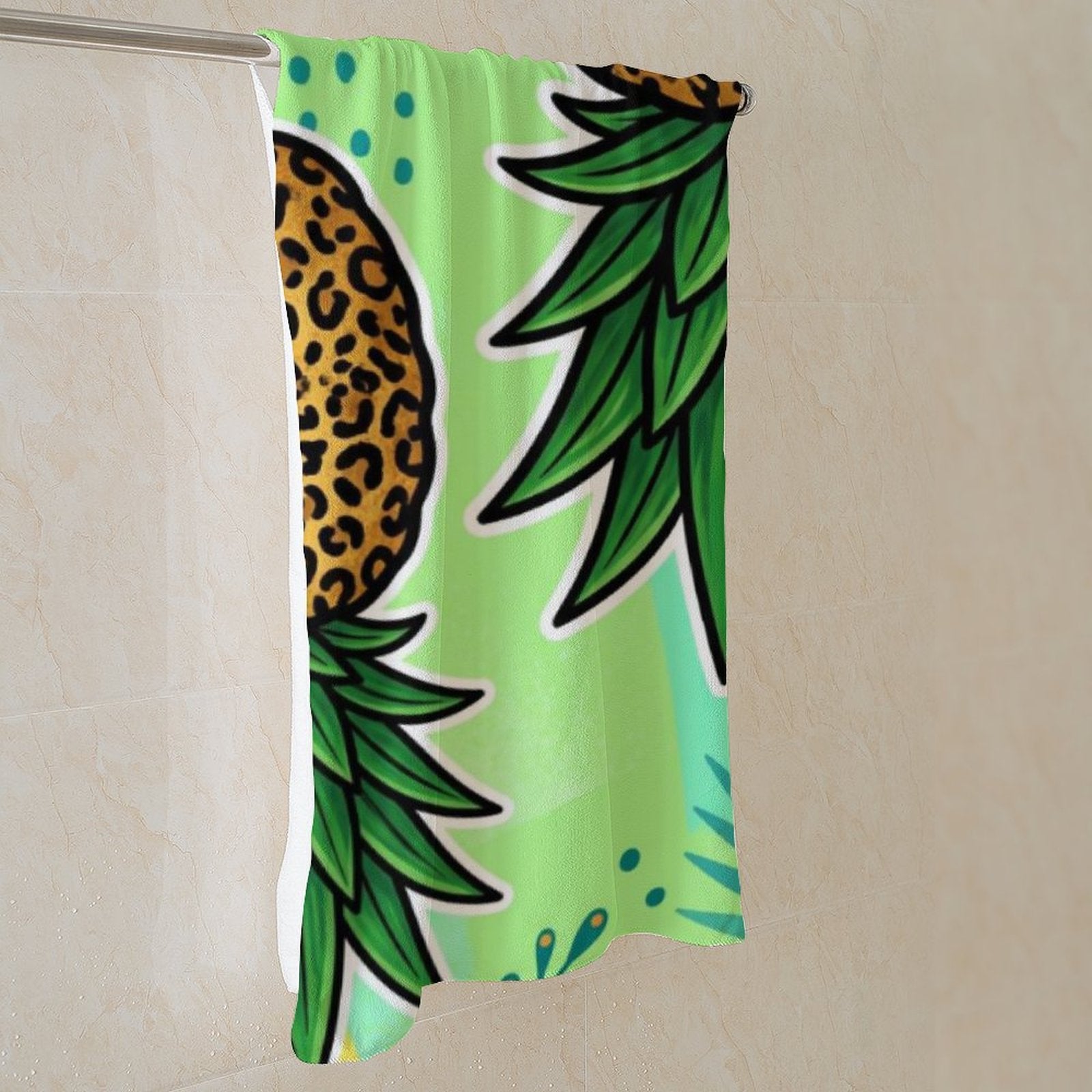 Upside-Down PIneapple Bath Towel