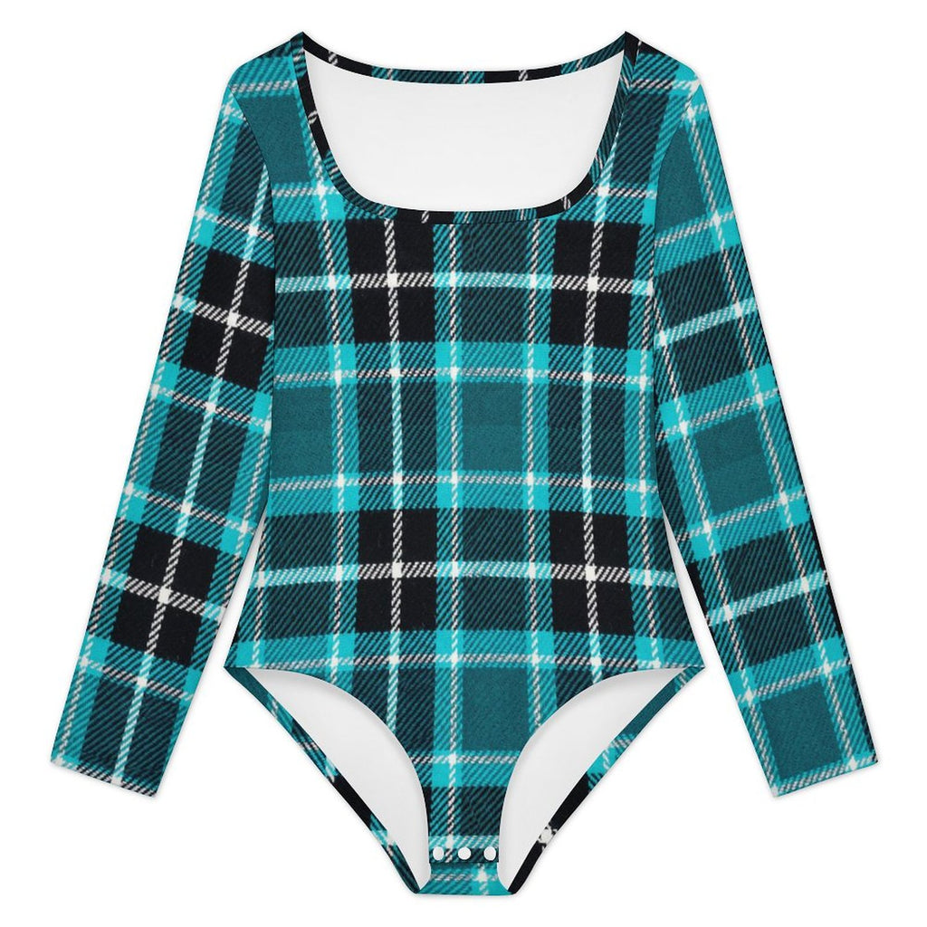 Square Collar Long Sleeved Jumpsuit(All-Over Printing)