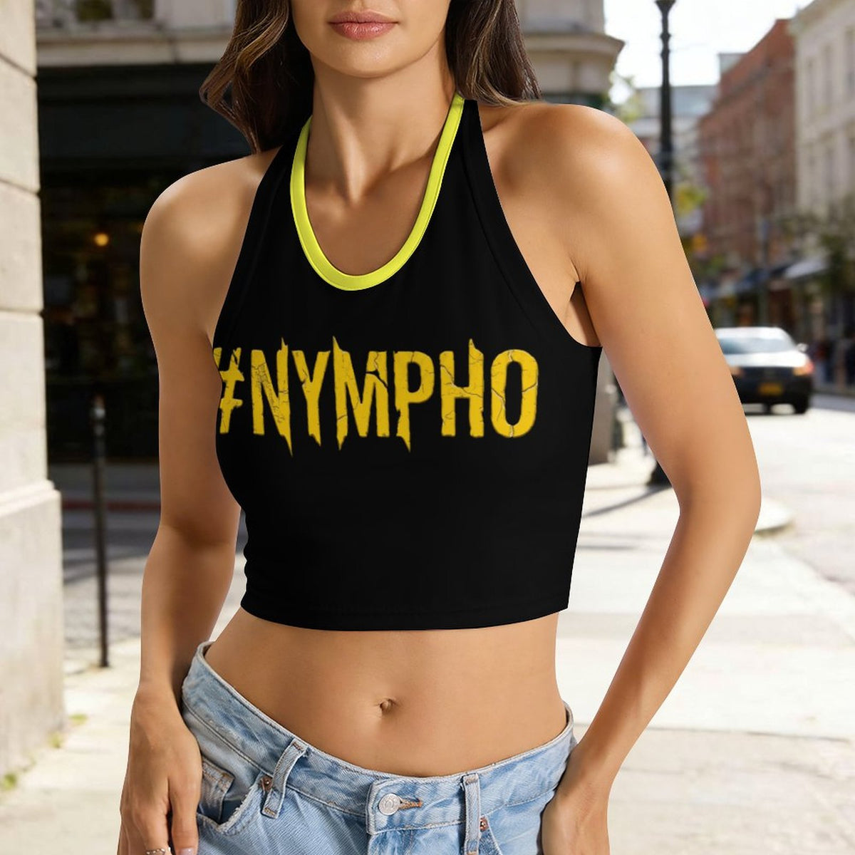 #NYMPHO Women's Halter Tie Vest