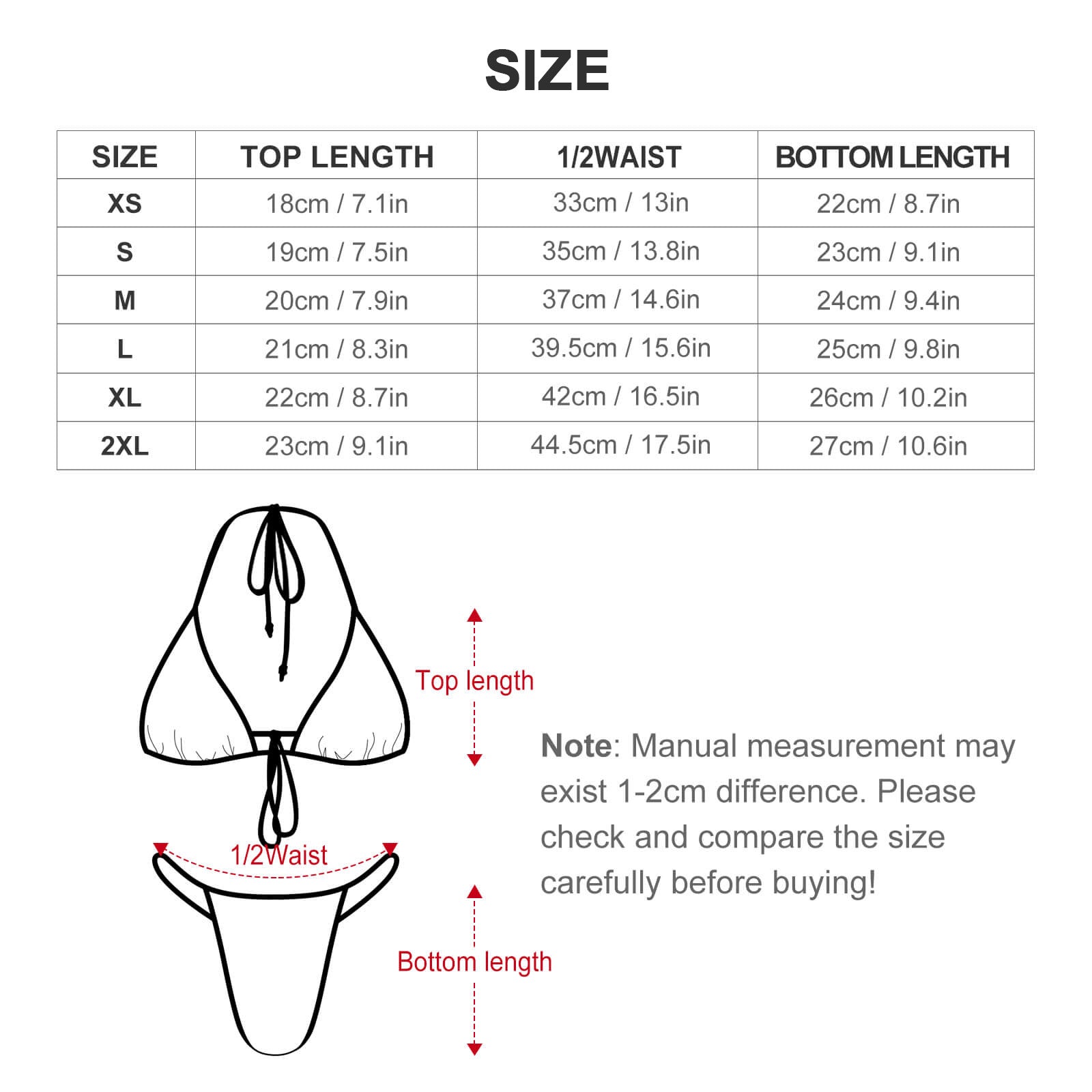 2-Piece Thong Triangle Bikini Set(All-Over Printing)