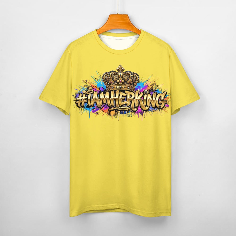 #IAMHERKING Men’s Cotton T-Shirt – Soft Breathable Graphic Tee for Everyday Style, Casual Summer Shirt for Men