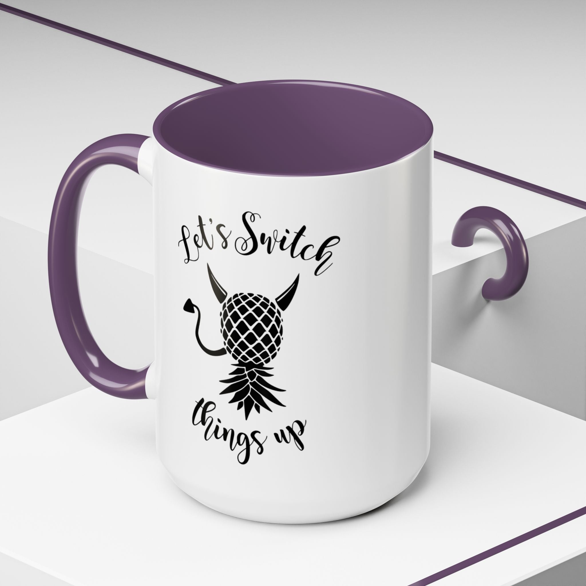 Playful Accent Coffee Mug - "Let's Switch Things Up" - Perfect for Morning Motivation