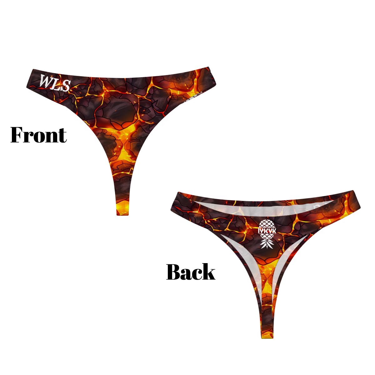 Thongs for Women-Lava Print
