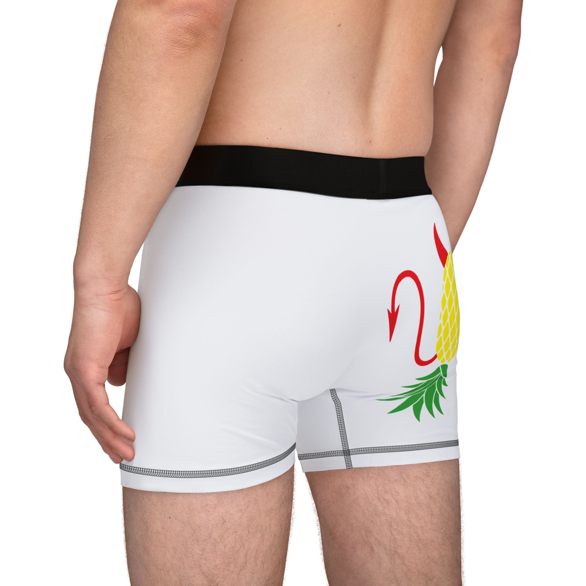 Quirky Men's Boxers - 'Large Package' & Pineapple Devil Design