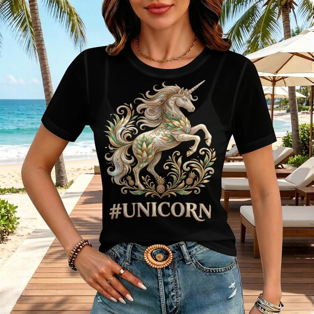 #UNICORN Short Sleeve Mesh T-Shirt