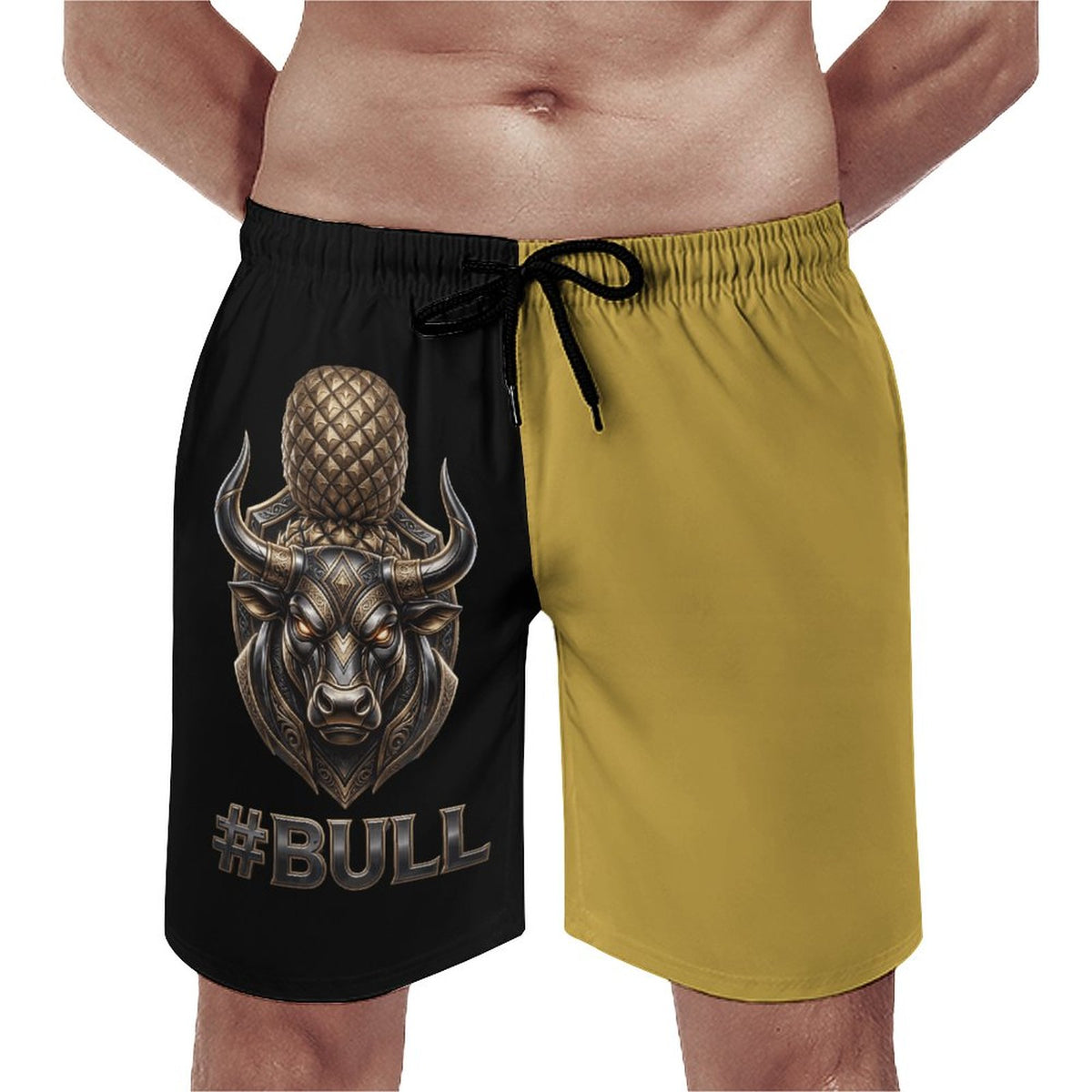 #BULL Cotton Men's Beach Shorts(All-Over Printing)