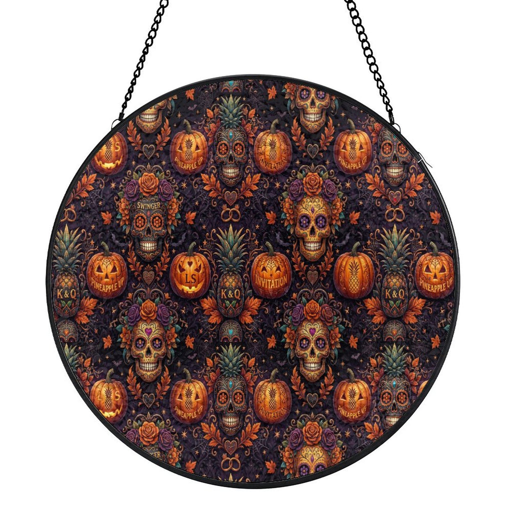 Halloween Swinger Inspired Stained Glass Hanging Decoration