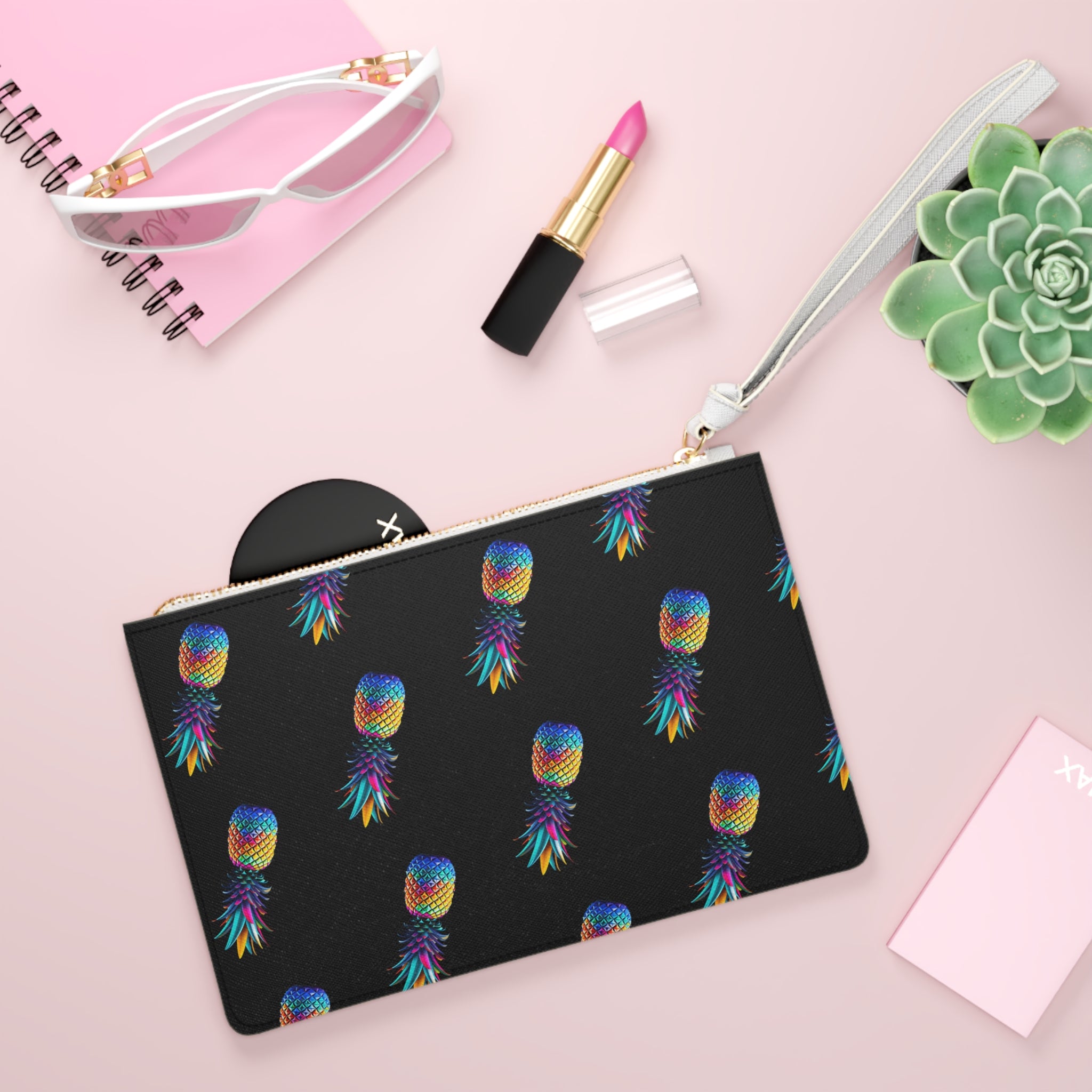 Multicolored Pineapple Clutch Bag - Stylish Evening Accessory