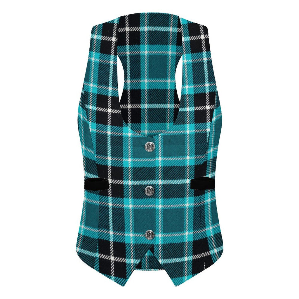 School Girl Inspired Women's Suit Vest by Taylor Lovet | Sexy Plaid Vest for Lifestyle Events, Cosplay & Fashion | PineappleXXclusive