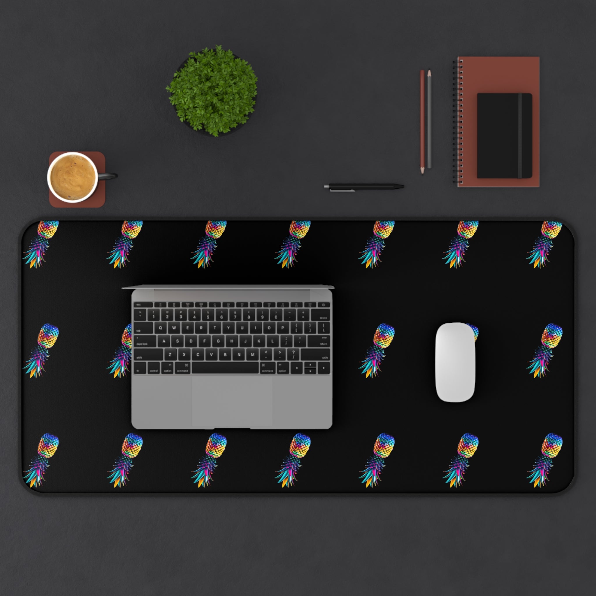 Mousepad Desk Mat - Colorful Upside Down Pineapple Design