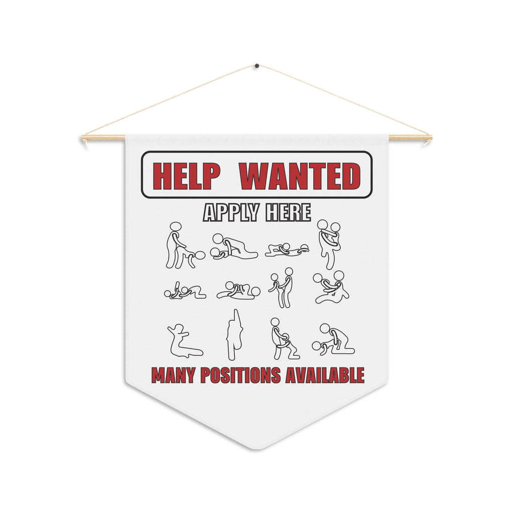 Fun Help Wanted Pennant Banner - Many Positions Available - Perfect for Parties & Events