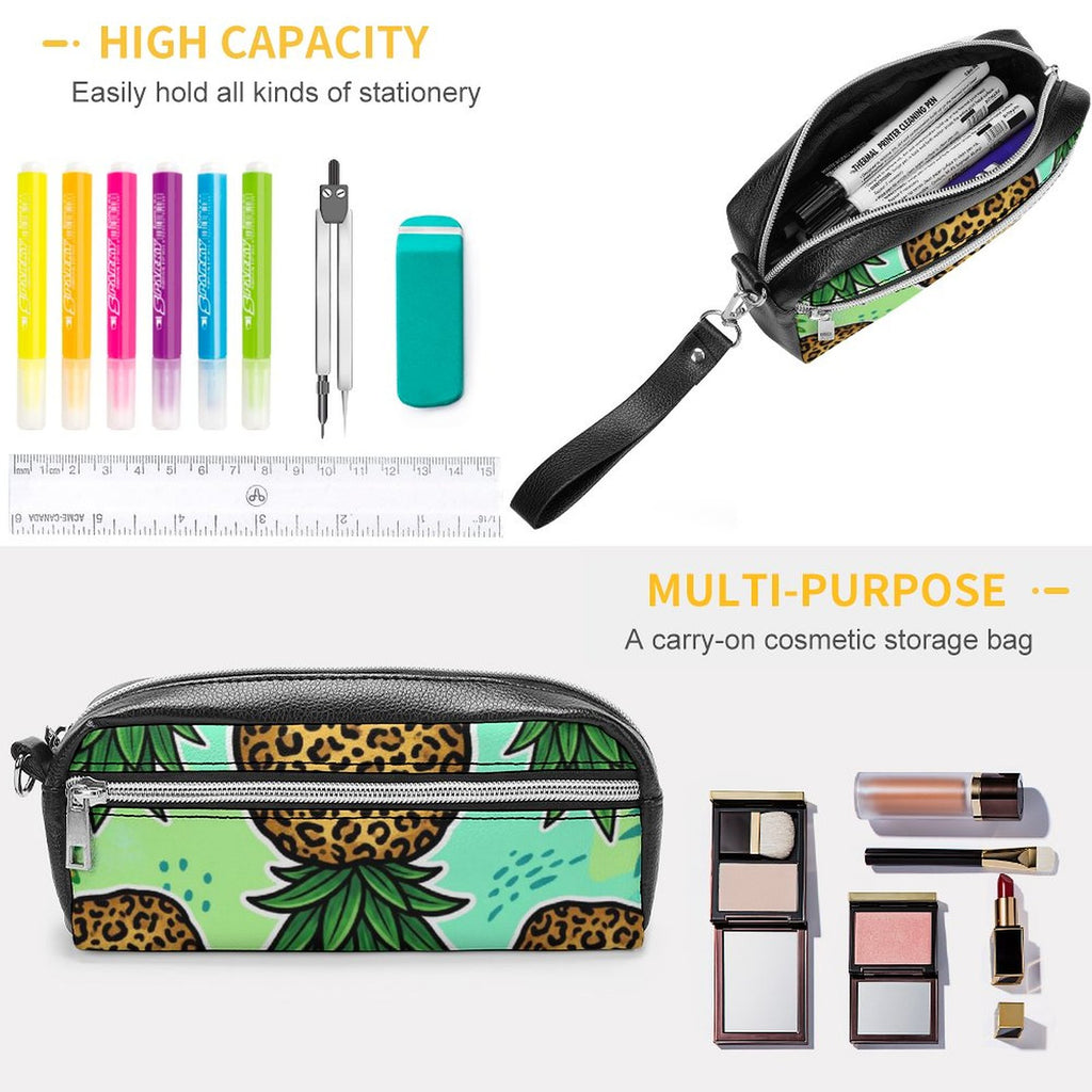 Upside Down Pineapple Versatile Cosmetic Bag & Pencil Case Pouch