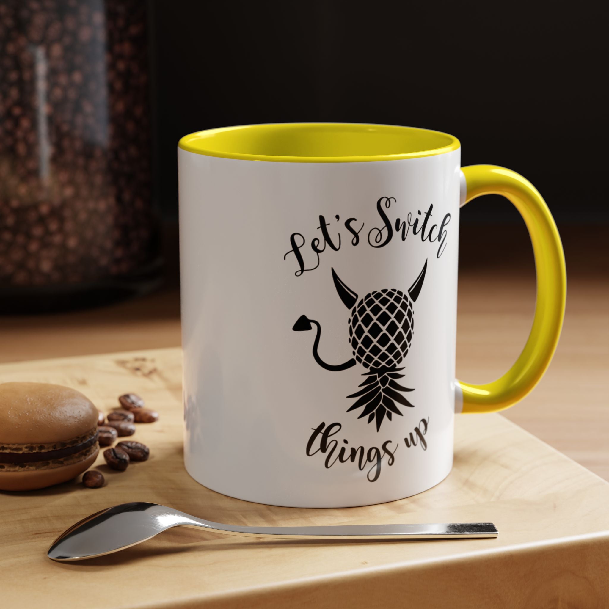 Playful Accent Coffee Mug - "Let's Switch Things Up" - Perfect for Morning Motivation