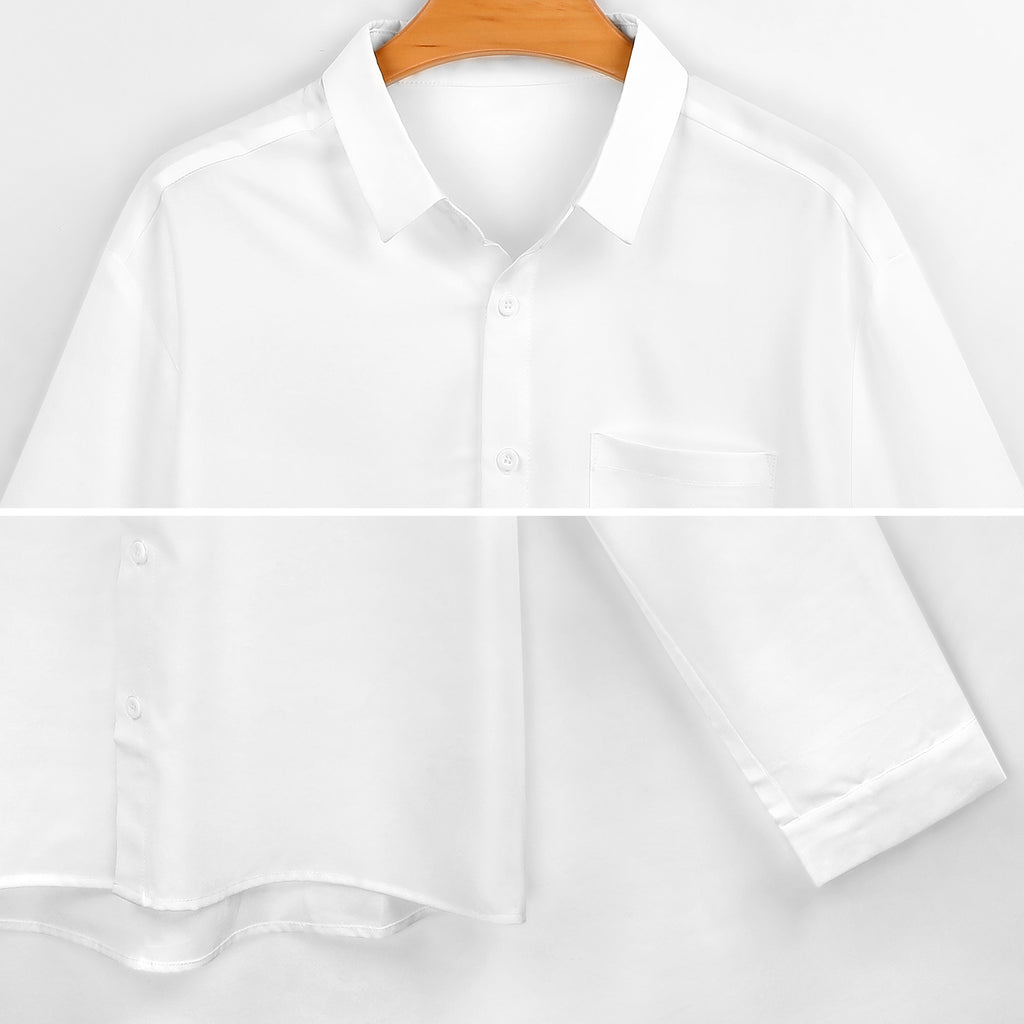 DTG 110gsm Lapel Collar Shirt With Pockets(All-Over Printing)
