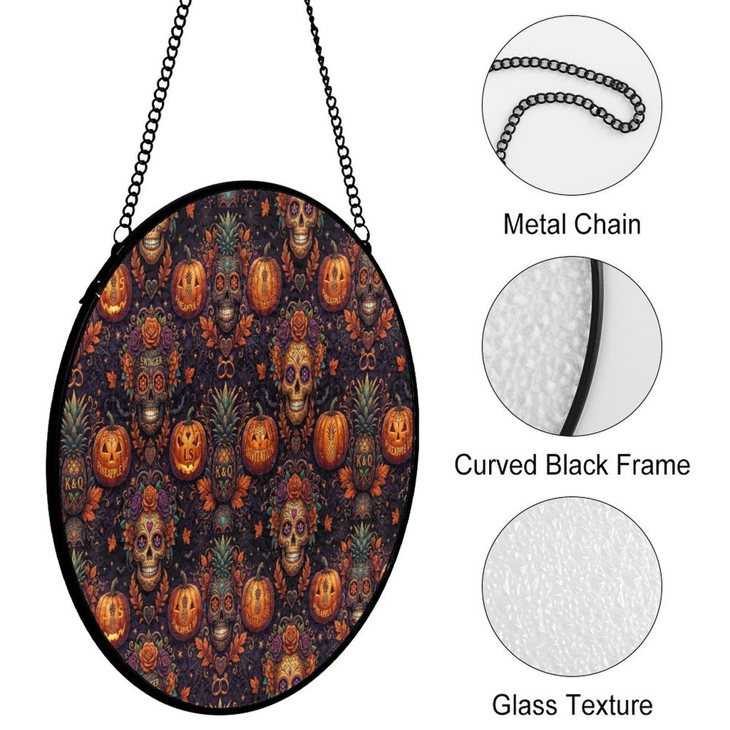 Halloween Swinger Inspired Stained Glass Hanging Decoration