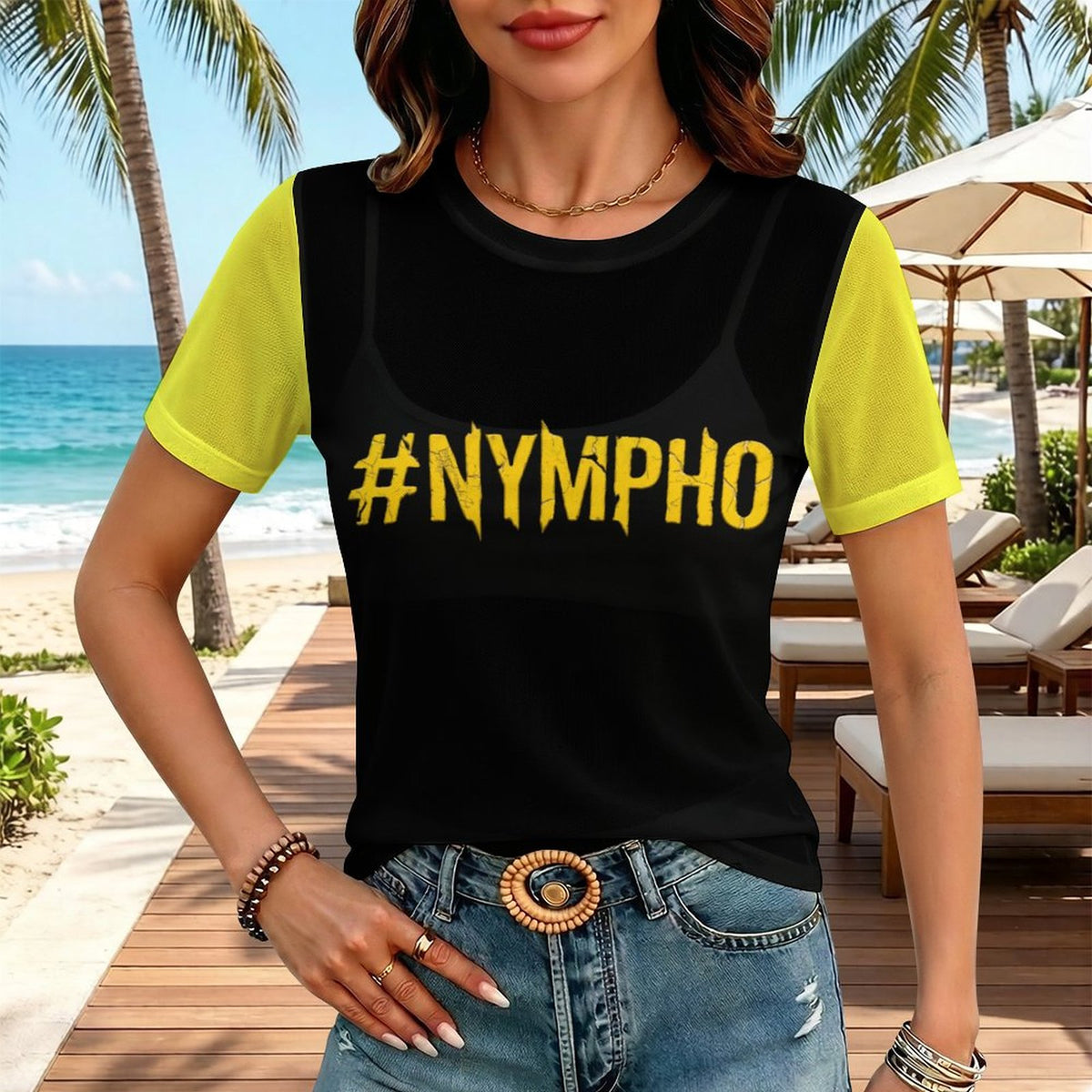 #NYMPHO Short Sleeve Mesh T-Shirt