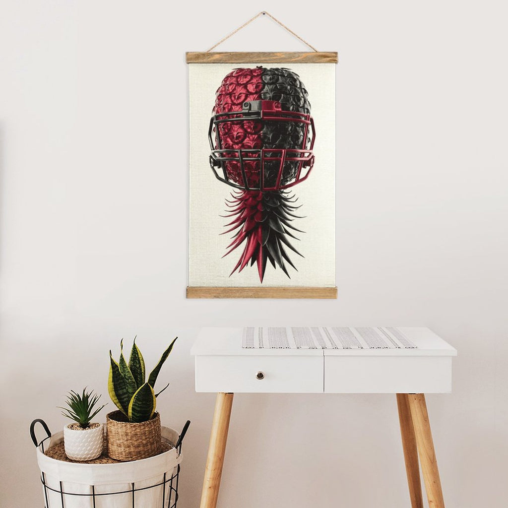Football Inspired Framed Flax Painting Wall Decor