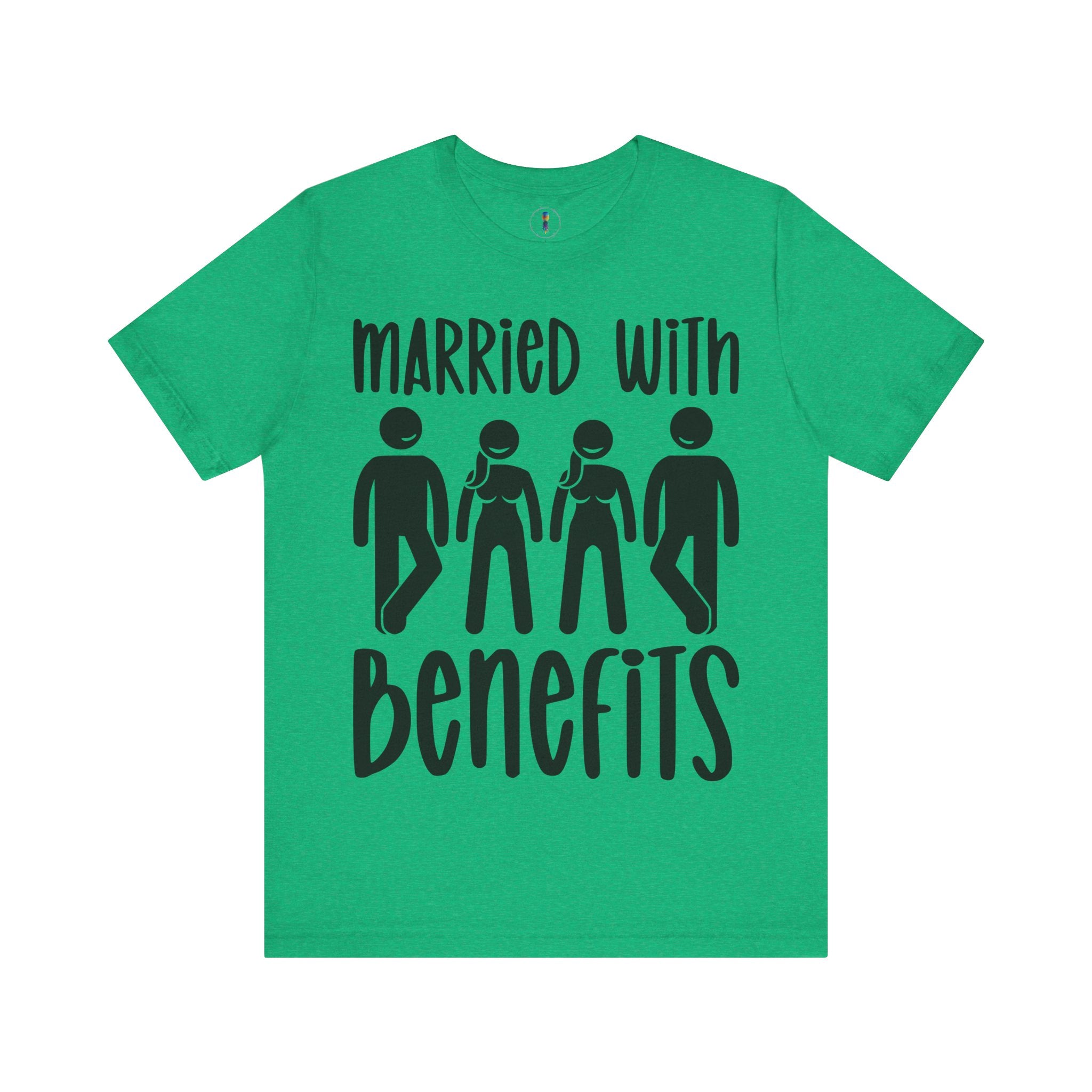 Humorous Unisex Tee - 'Married with Benefits' Short Sleeve Shirt