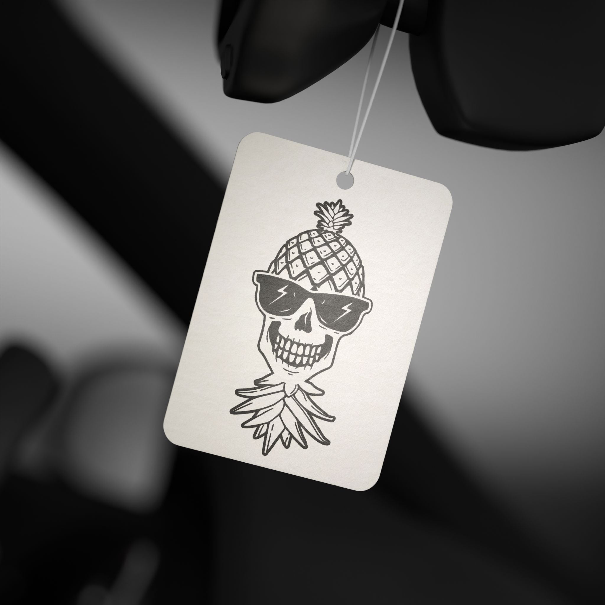 Pineapple Skull Car Air Freshener - Funky Scented Hanging Decor