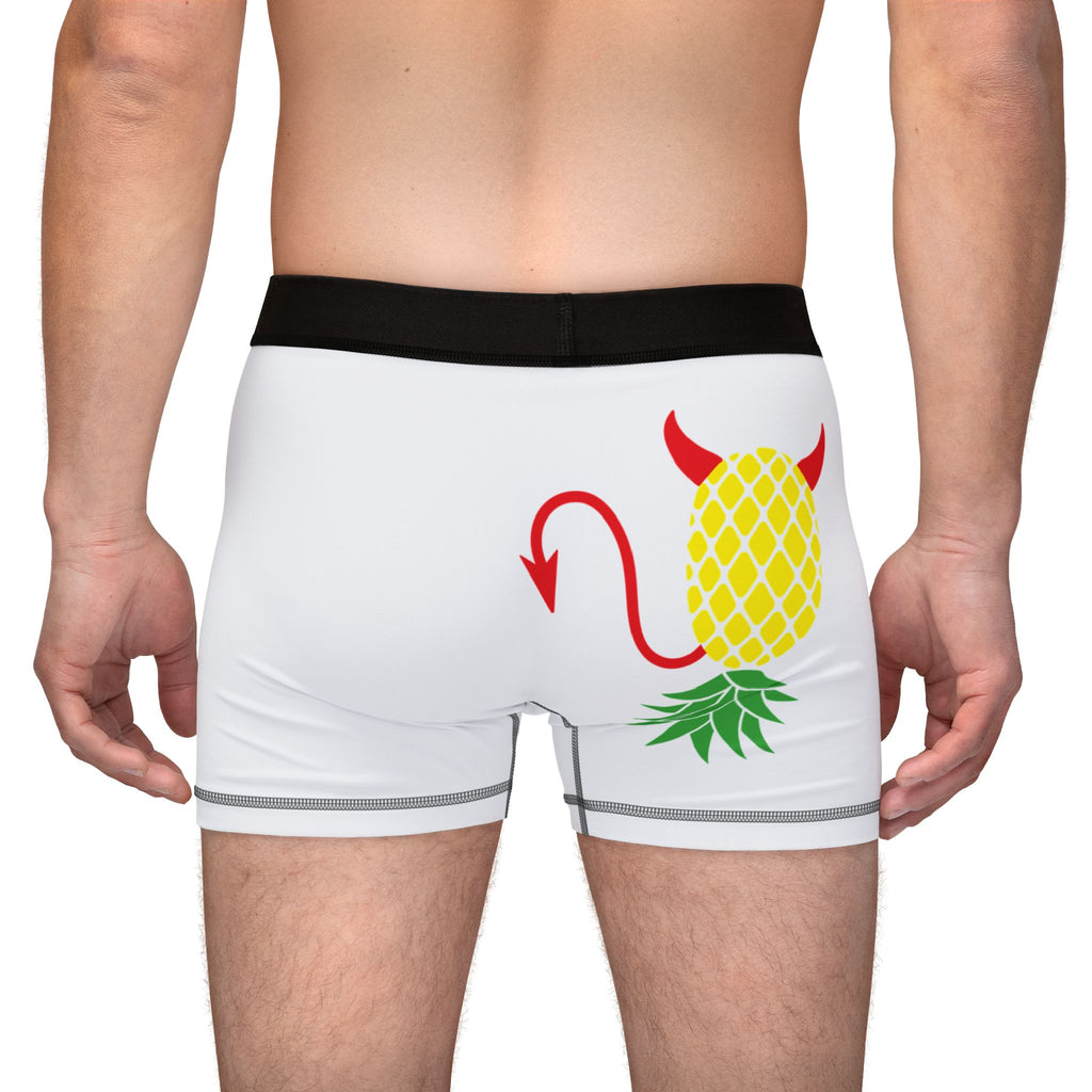 Quirky Men's Boxers - 'Large Package' & Pineapple Devil Design