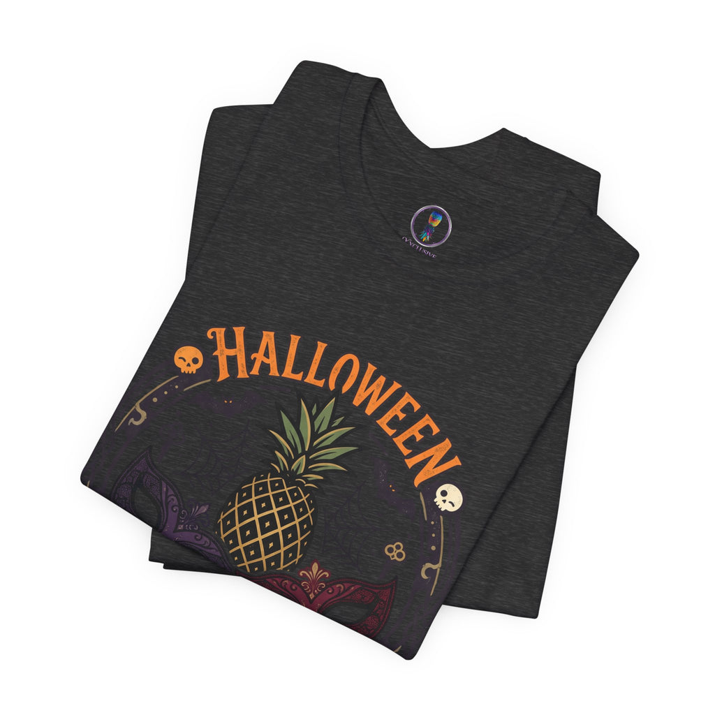 Halloween After Dark Tee — Pineapple Mask Masquerade T‑Shirt