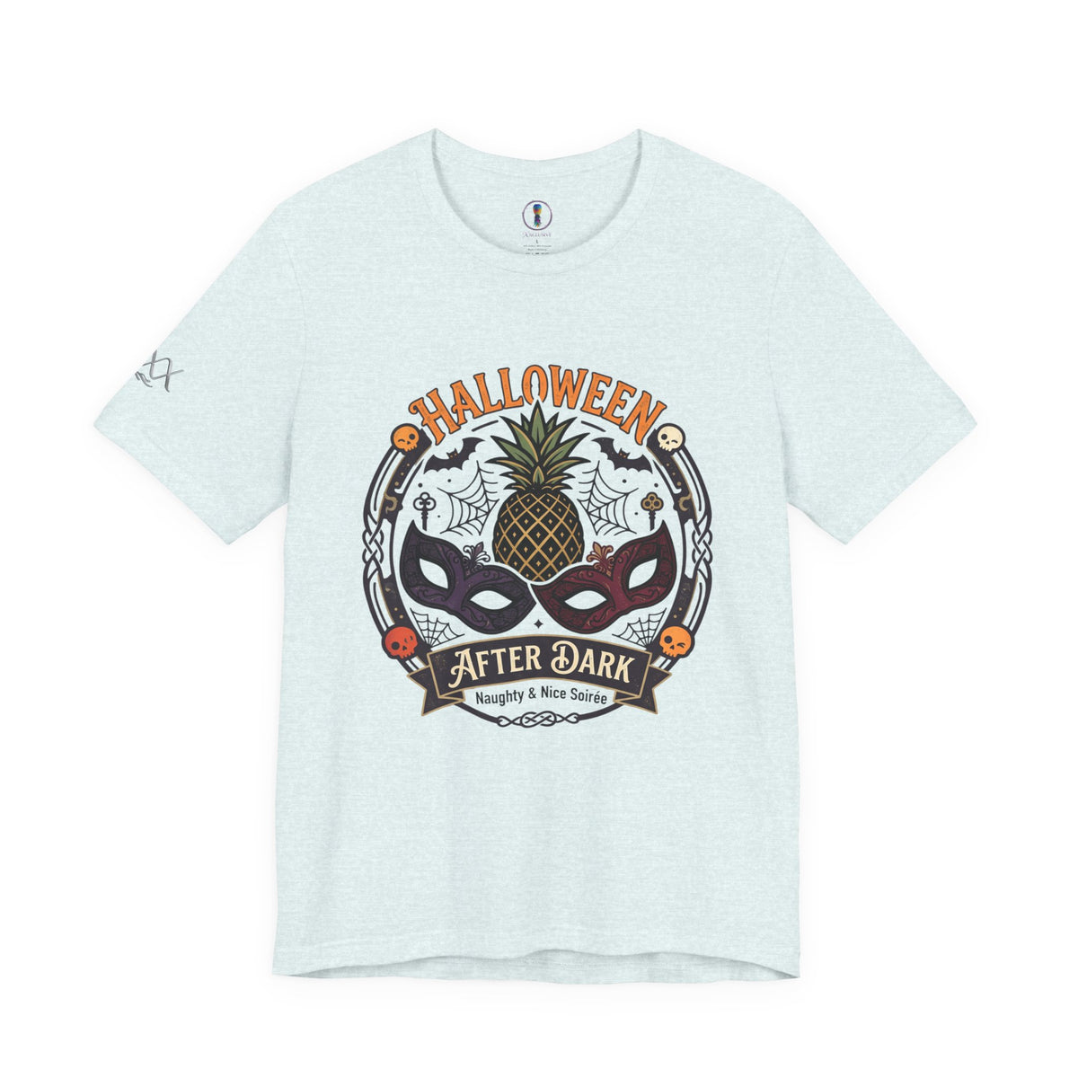 Halloween After Dark Tee — Pineapple Mask Masquerade T‑Shirt