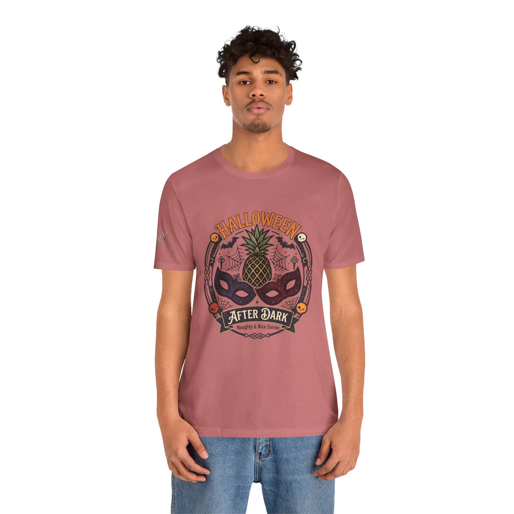 Halloween After Dark Tee — Pineapple Mask Masquerade T‑Shirt