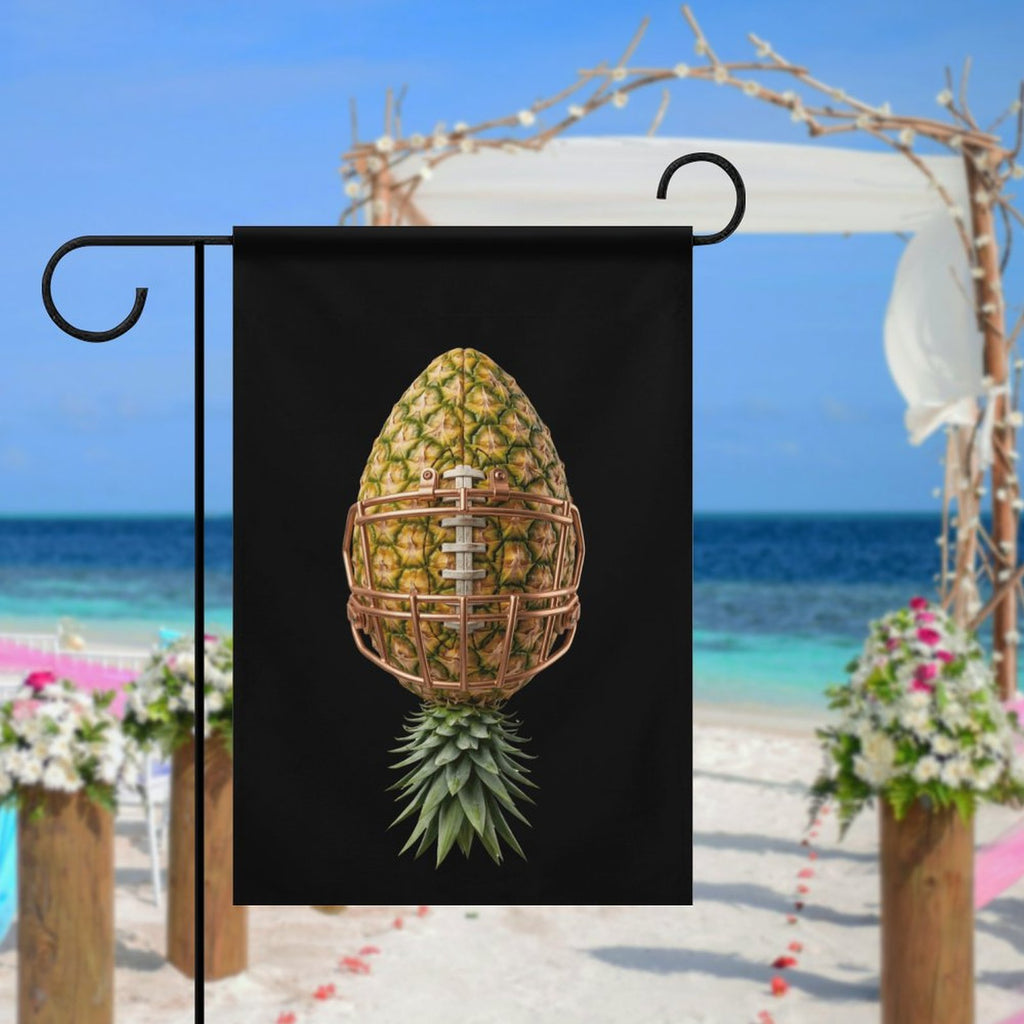 Pineapple Football Garden Flag-12"x18"
