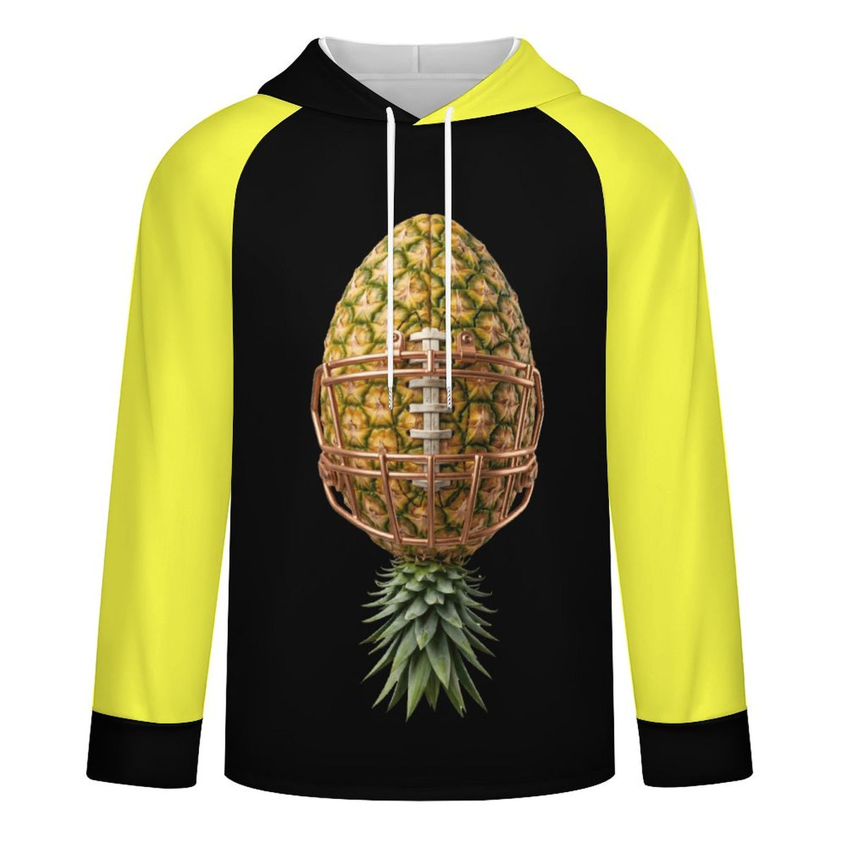 Pineapple Football Raglan Sleeve Hoodie