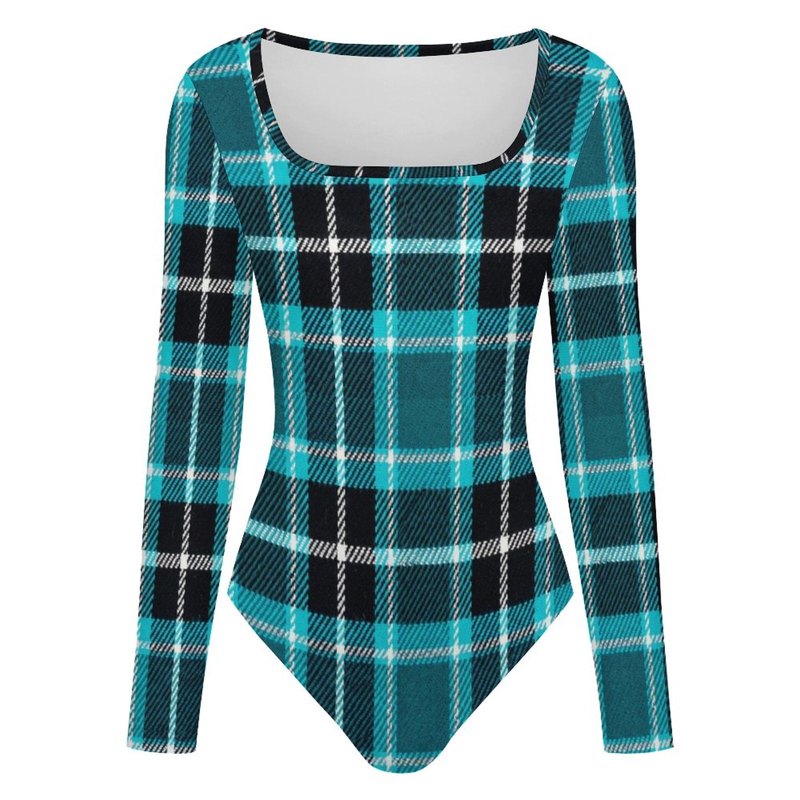 Square Collar Long Sleeved Jumpsuit(All-Over Printing)