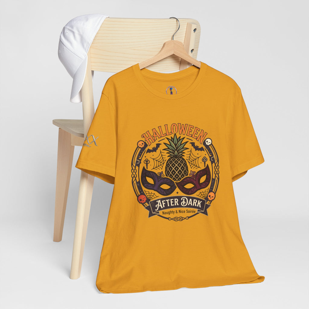 Halloween After Dark Tee — Pineapple Mask Masquerade T‑Shirt