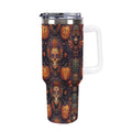 Halloween Swinger Inspired Insulated Tumbler with Handle and Straw