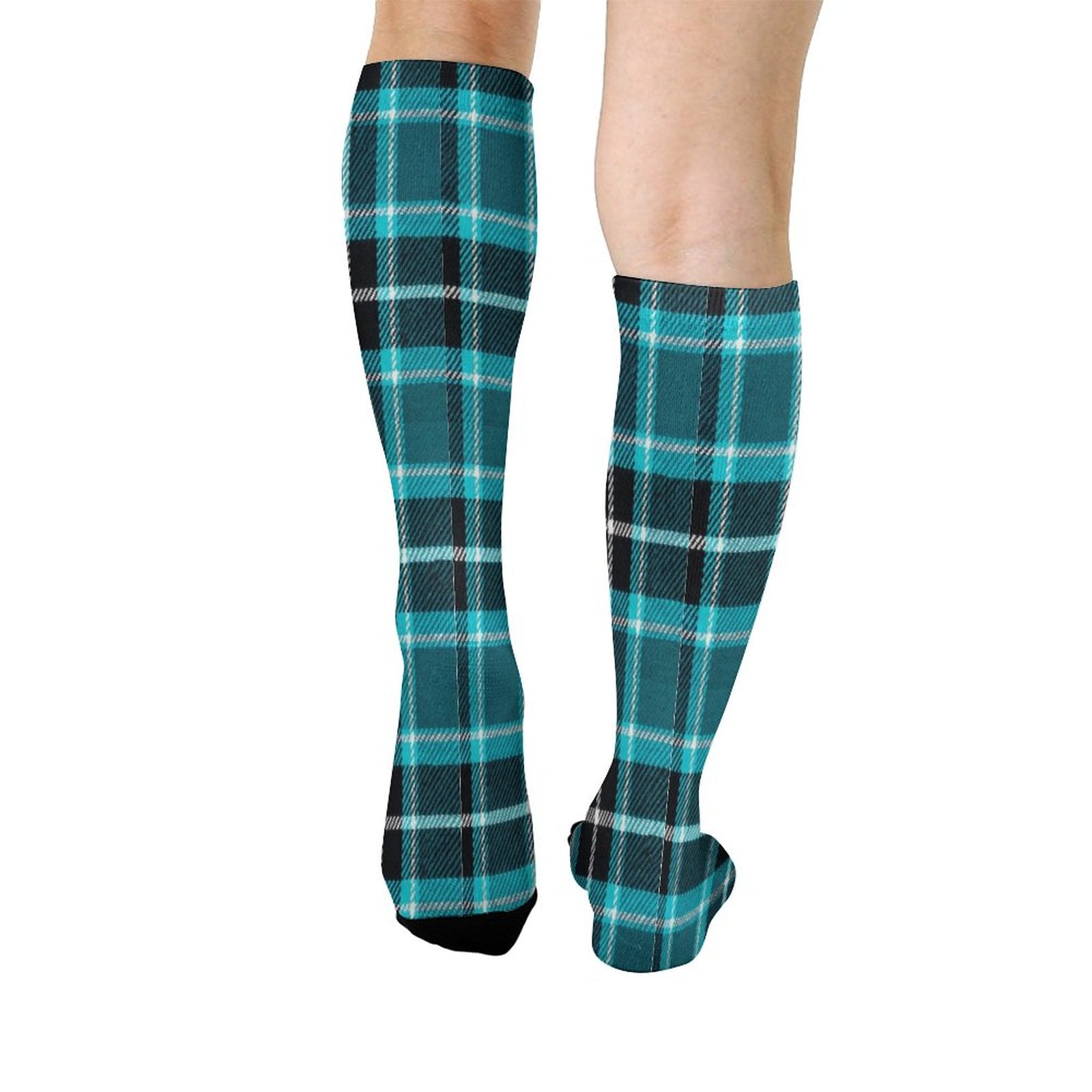 Plaid Crew Socks | Soft Moisture-Wicking Polyester Crew Socks for Men and Women