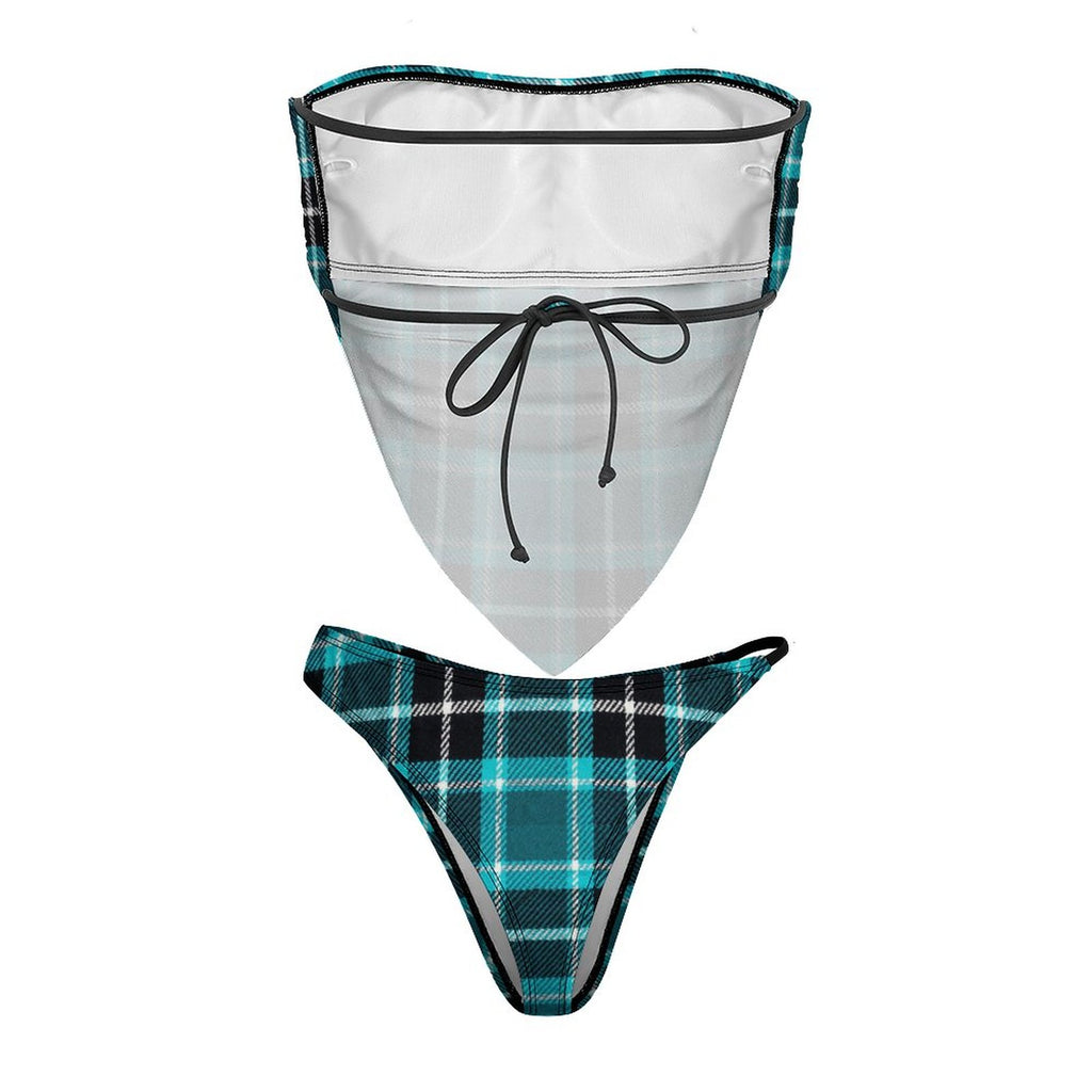 Chic Strapless Bandana Style Bikini(All-Over Printing)