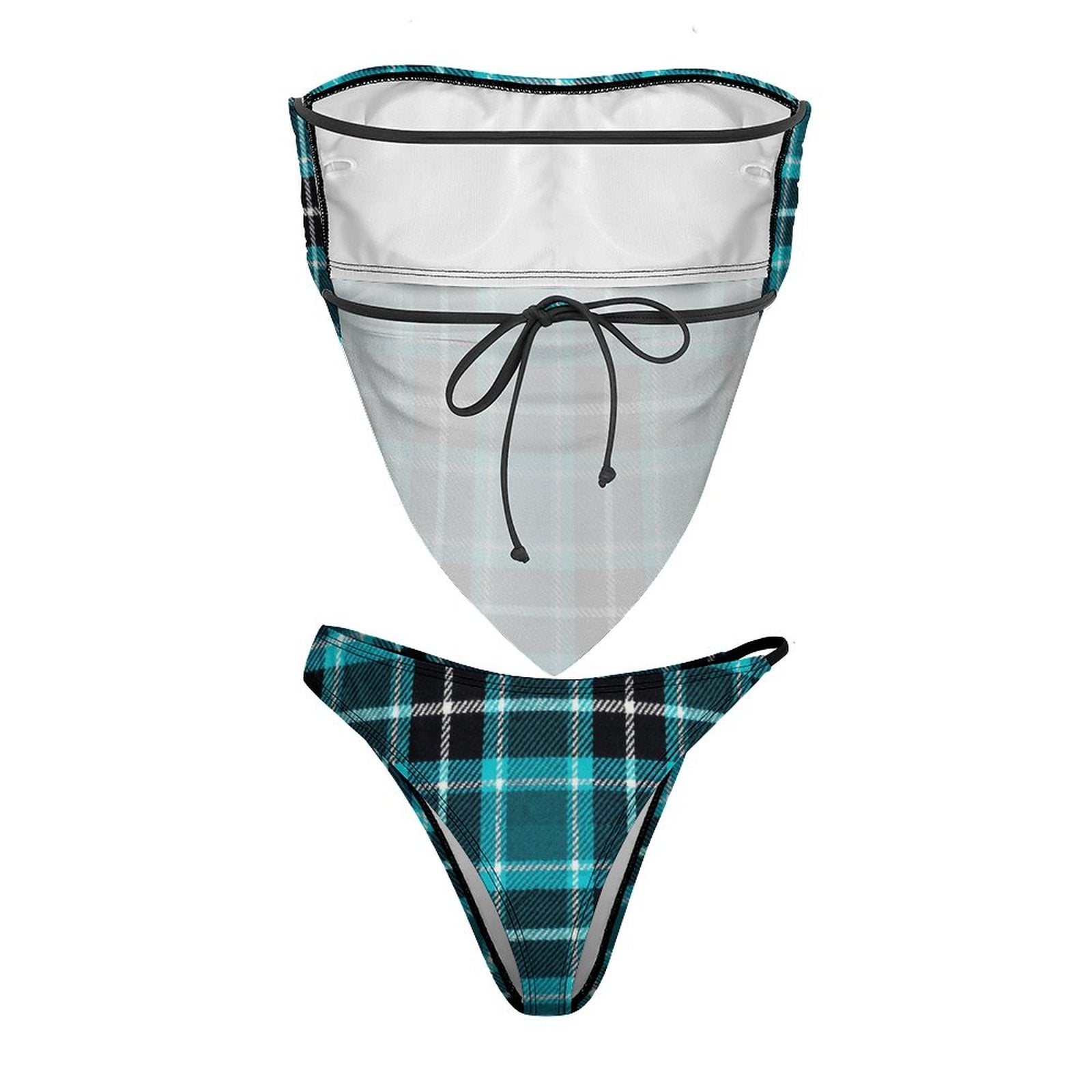Chic Strapless Bandana Style Bikini(All-Over Printing)