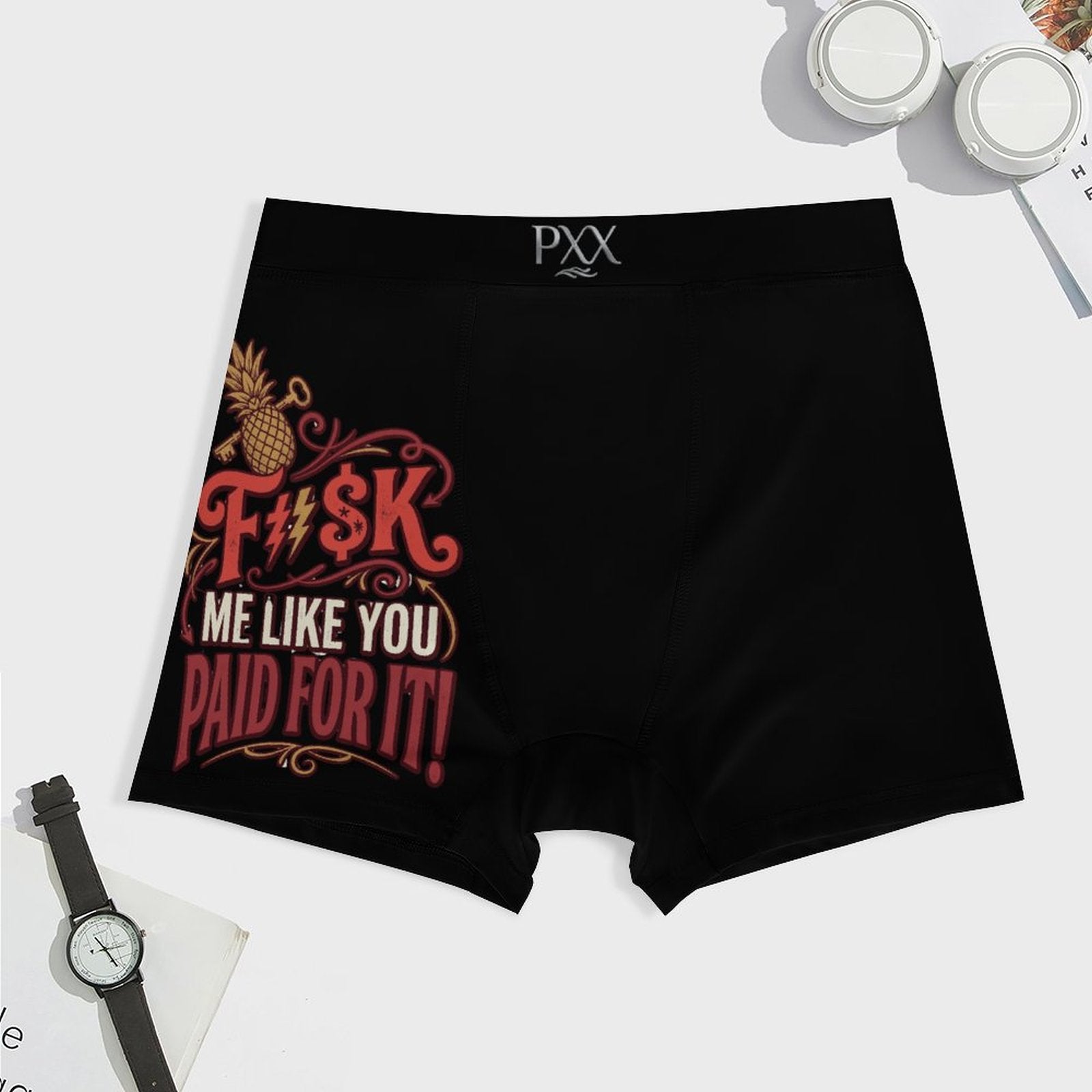 "F Me Like You Paid" Cotton Comfort Soft Boxer Briefs for Men
