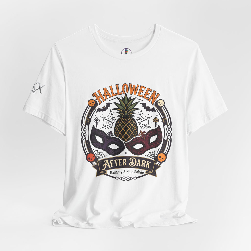 Halloween After Dark Tee — Pineapple Mask Masquerade T‑Shirt