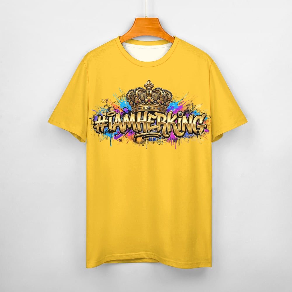 #IAMHERKING Men’s Cotton T-Shirt – Soft Breathable Graphic Tee for Everyday Style, Casual Summer Shirt for Men