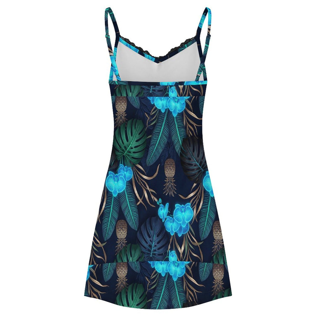200gsm Lace Camisole Pajama Dress(All-Over Printing)