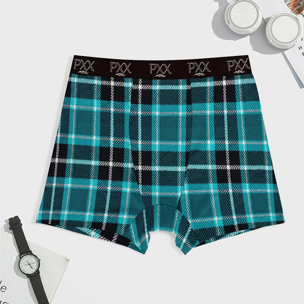 Plaid PXX Cotton Comfort Soft Boxer Briefs for Men | 100% Cotton Breathable Everyday Underwear