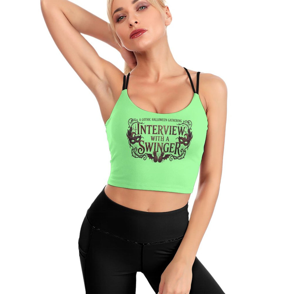Interview With a Swinger Workout Crop Yoga Tank Top