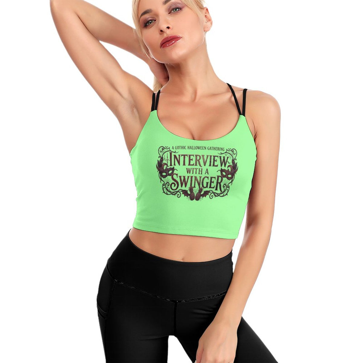 Interview With a Swinger Workout Crop Yoga Tank Top