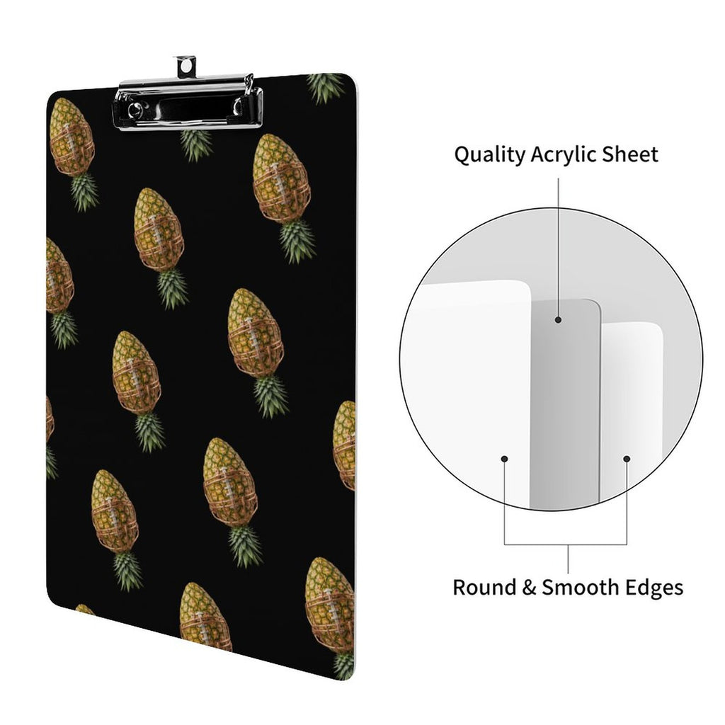 Pineapple Football Acrylic Clipboard