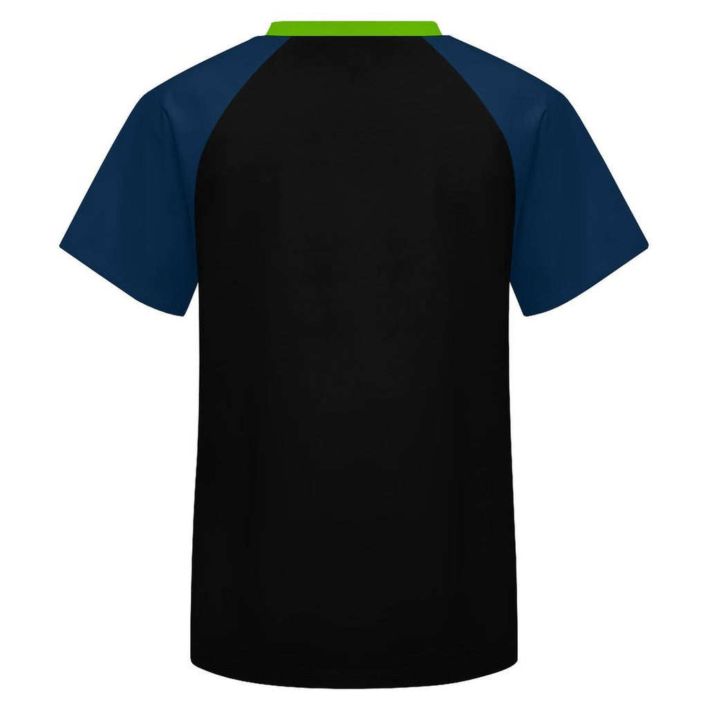 Neon Green & Navy Women's Raglan T-shirt