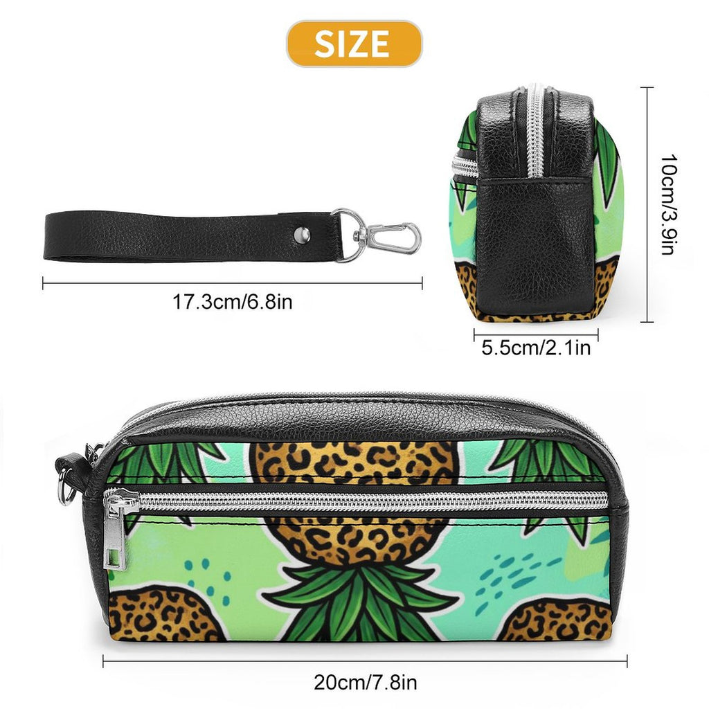 Upside Down Pineapple Versatile Cosmetic Bag & Pencil Case Pouch