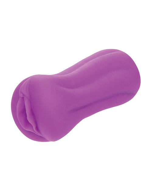 Purple dog toy on a white background