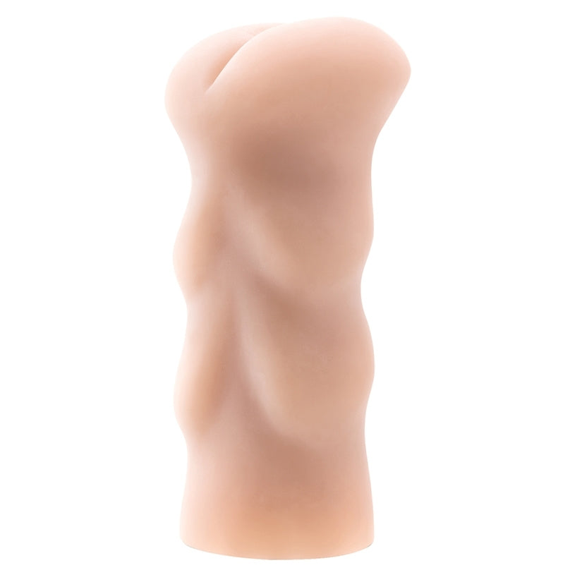 Realistic silicone knee on a white background