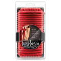 Red bondage rope in packaging with brand name 'Temptasia' on a white background