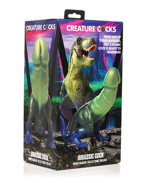 Dinosaur-shaped novelty product in packaging with colorful design